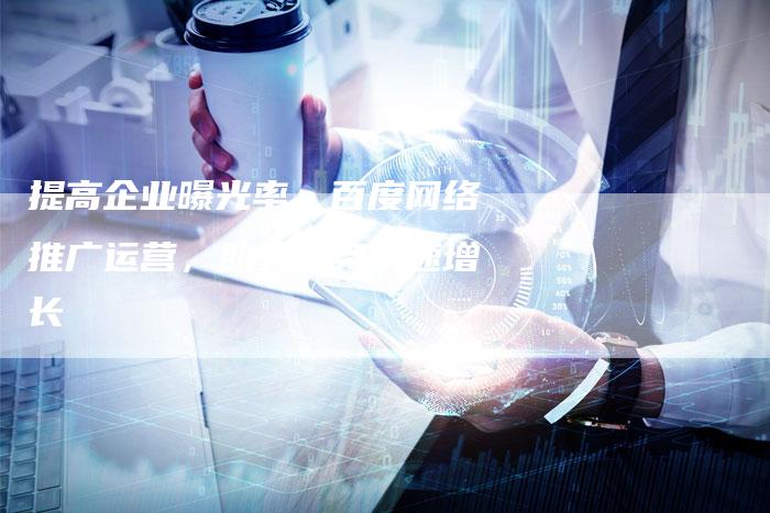 提高企业曝光率，百度网络推广运营，助力业务快速增长